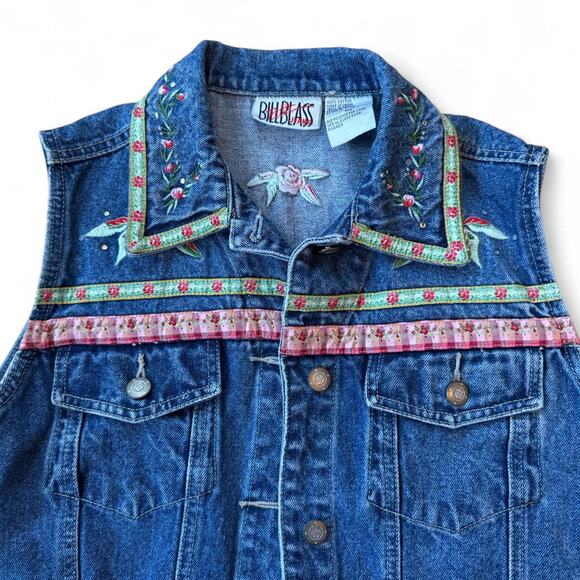 90's Bill Blass Denim Vest - Picture 2 of 5